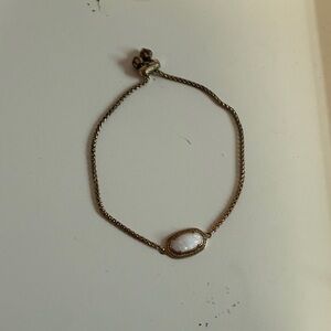 Kendra Scott Gold Bracelet with White Stone